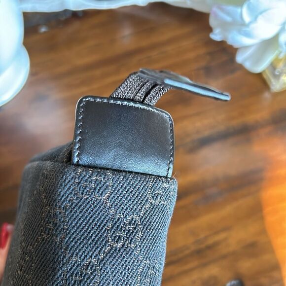 Gucci Black/Brown Collapsible Folding Travel Tote Bag Purse impeccable - Picture 5 of 17